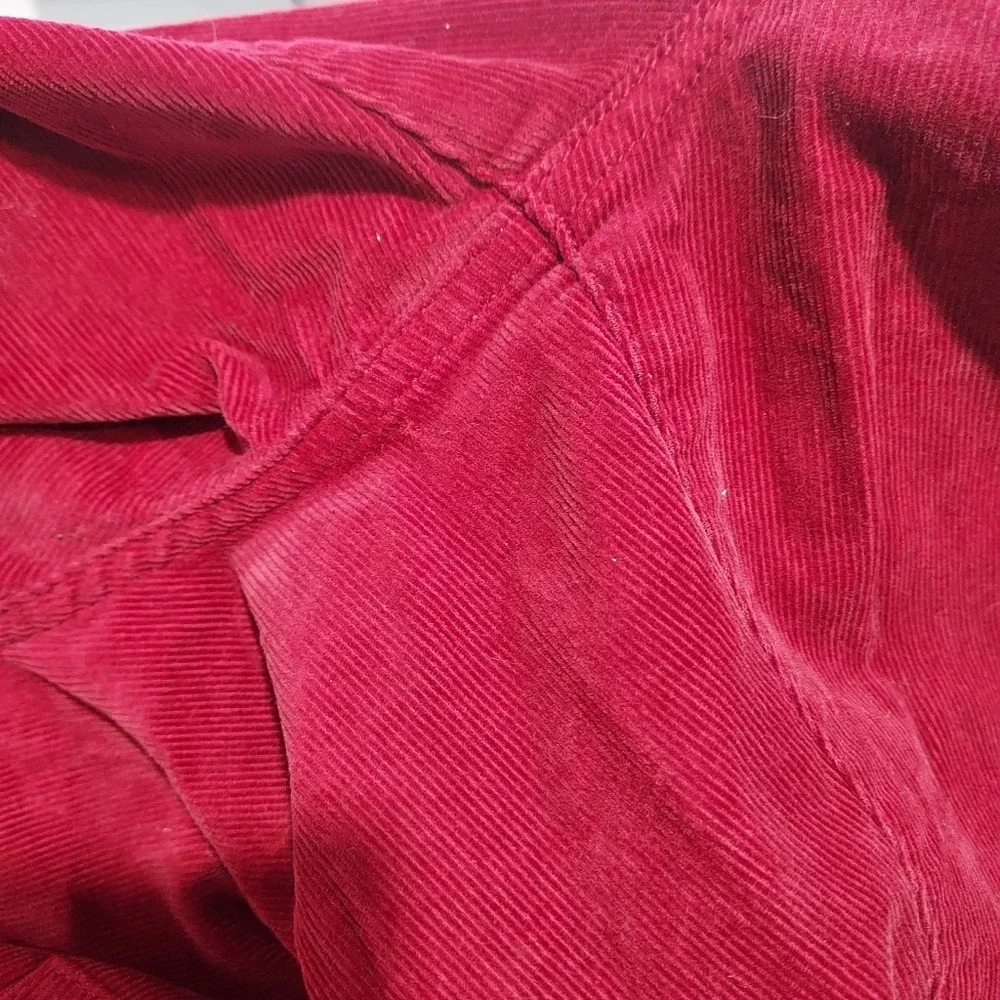 Signature Talbots Red Corduroy Straight Leg Pants in Size 14
